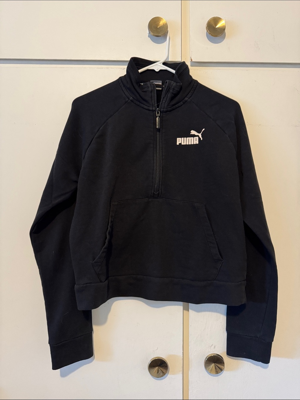 Puma Black Women's Half-Zip Cowl Sweatshirt
